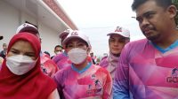 USAI GOWES BERSAMA HUT APEKSI KE-22 SELURUH WALIKOTA MENINJAU PASAR UMKM KOTA BANDAR LAMPUNG