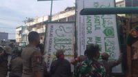 Polresta Bandar Lampung Membongkar Plang Kantor Pusat Khilafatul Muslimin