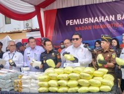 BNN Musnahkan Ratusan Kilogram Narkotika Dari Sitaan Kasus pada Juni-Agustus 2023