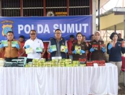 Selamatkan Ratusan Ribu Masyarakat dari Bahaya Narkoba, Polda Sumut Musnahkan 57,77 Kg Sabu dan 10 Kg Ganja