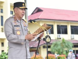 Kapolda Kalsel Pimpin Apel Pagi Ingatkan Pengamanan Pemilu 2024